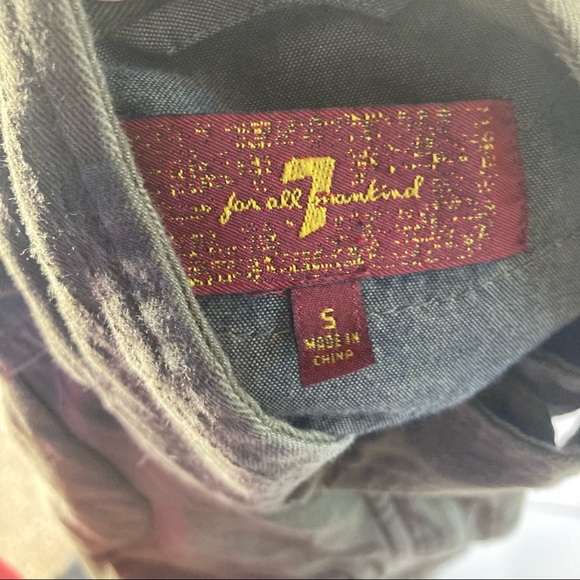 7 For All Mankind Camo Jacket Zip Snap Size Small - Picture 5 of 7